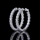 4ctw Prong Round Hoop Earrings