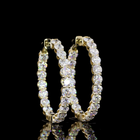 4ctw Prong Round Hoop Earrings