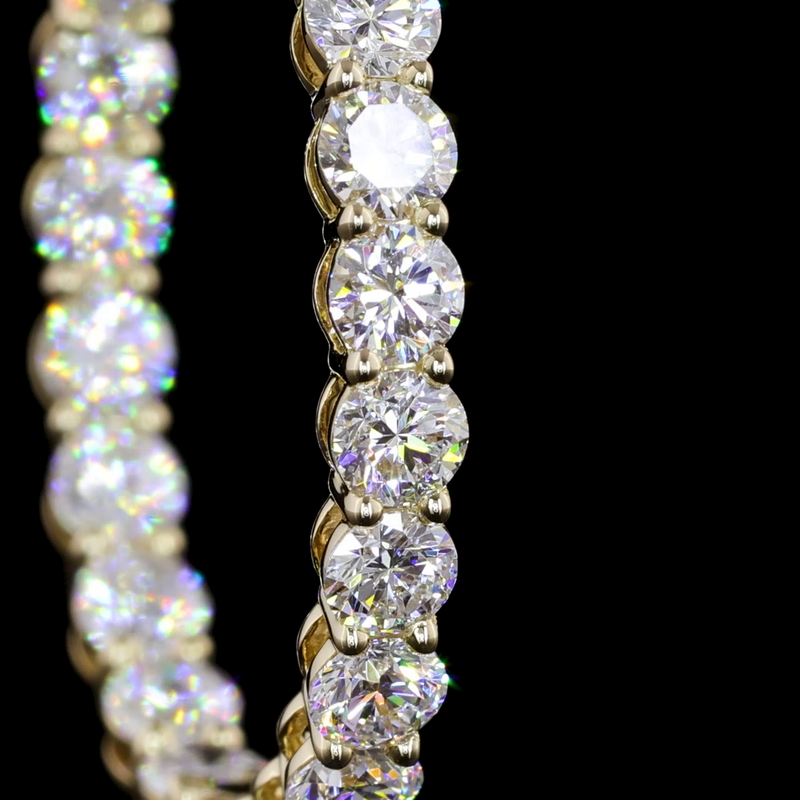 4ctw Prong Round Hoop Earrings