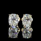 2-1/2ctw Prong Cushion Stud Earrings