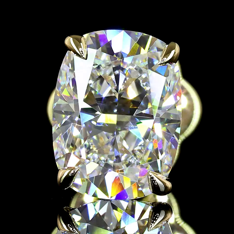 2-1/2ctw Prong Cushion Stud Earrings