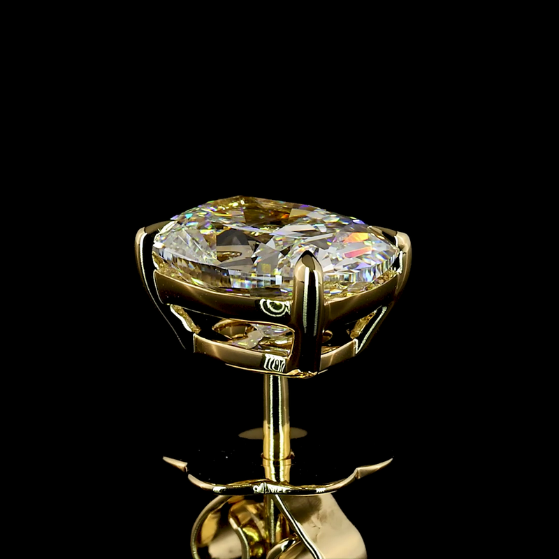 2-1/2ctw Prong Cushion Stud Earrings