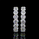 12ctw Prong Round Hoop Earrings