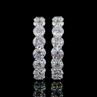 12ctw Prong Round Hoop Earrings