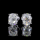 2-1/2ctw Prong Cushion Stud Earrings