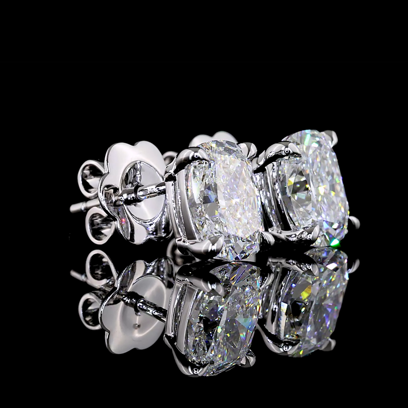 2-1/2ctw Prong Cushion Stud Earrings
