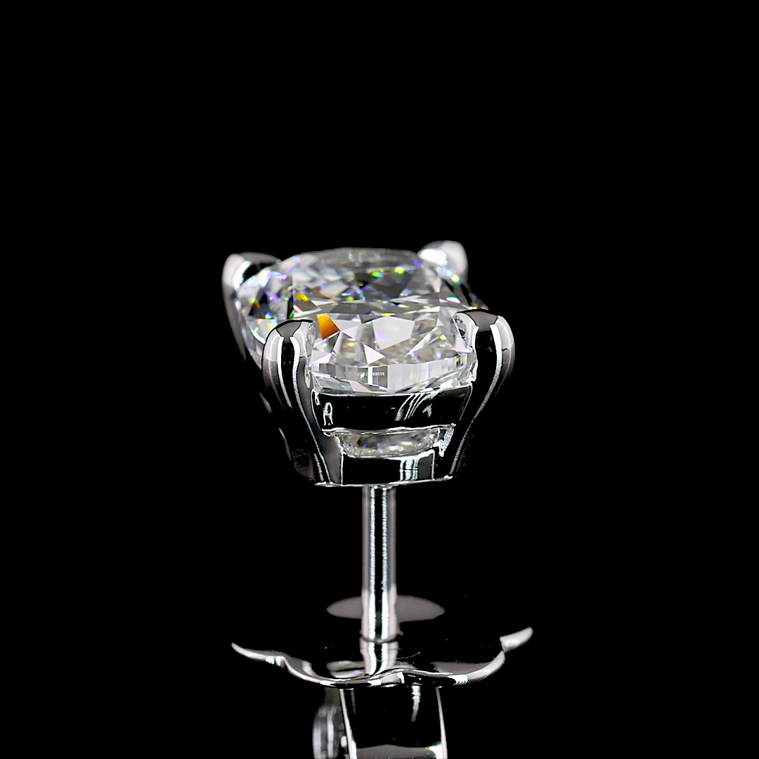2-1/2ctw Prong Cushion Stud Earrings