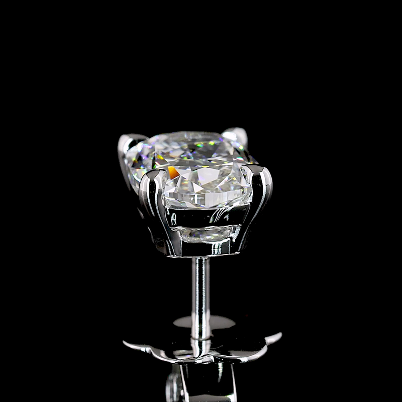 2-1/2ctw Prong Cushion Stud Earrings