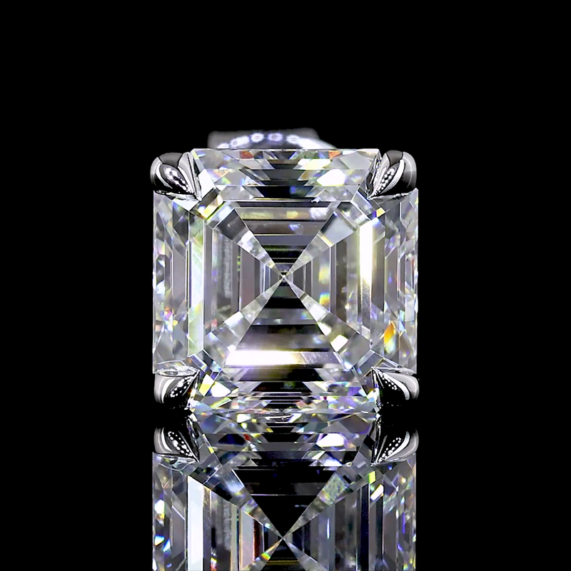 2-1/2ctw Prong Asscher Stud Earrings