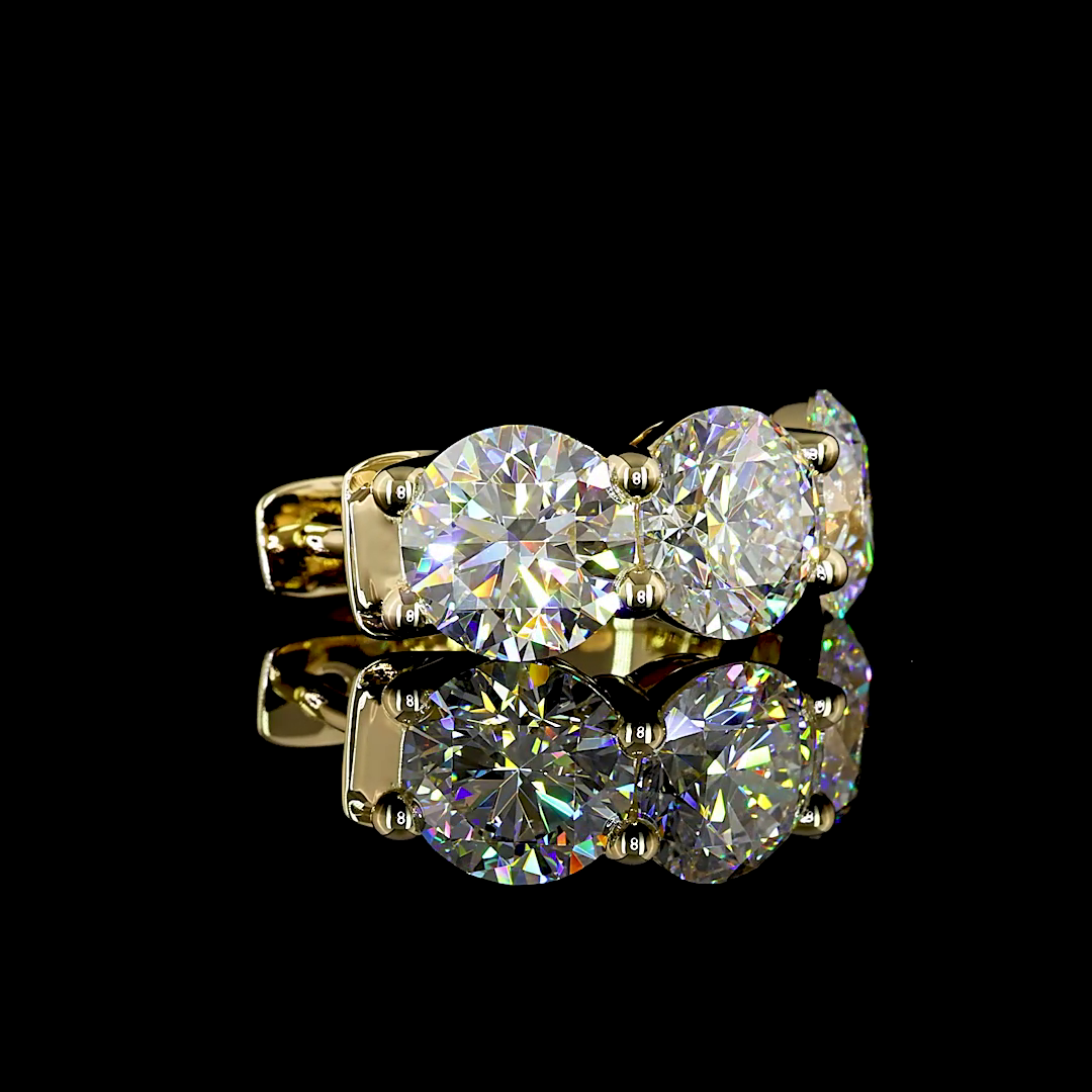 6ctw Prong Round Huggie Earrings