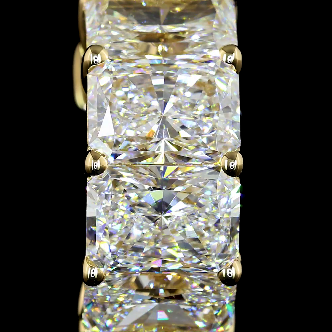 6ctw Prong East West Radiant Huggie Earrings