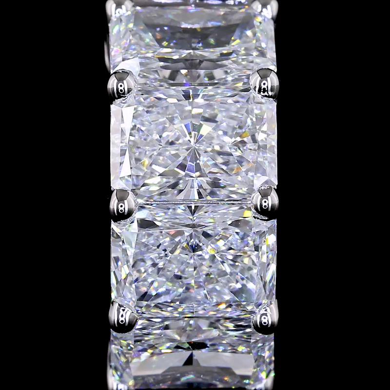 4ctw Prong East West Radiant Huggie Earrings