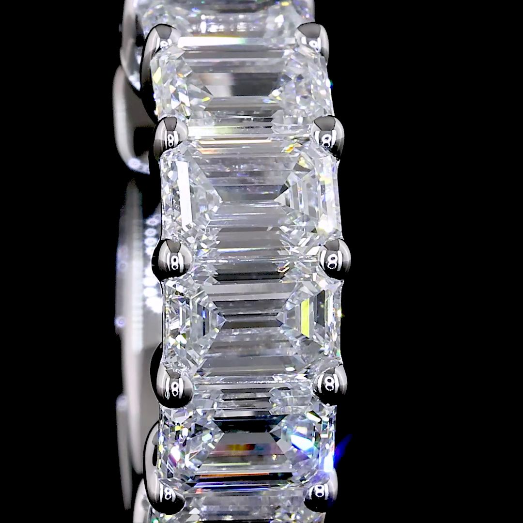 2ctw Prong East West Emerald Huggie Earrings