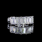 2ctw Prong East West Emerald Huggie Earrings