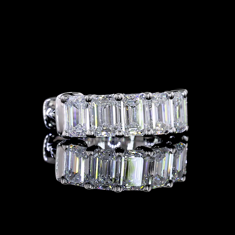 2ctw Prong East West Emerald Huggie Earrings