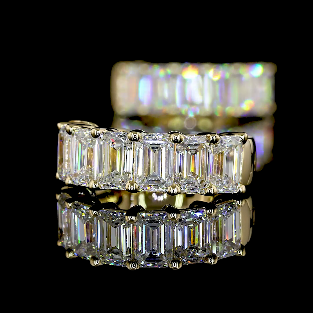 2ctw Prong East West Emerald Huggie Earrings