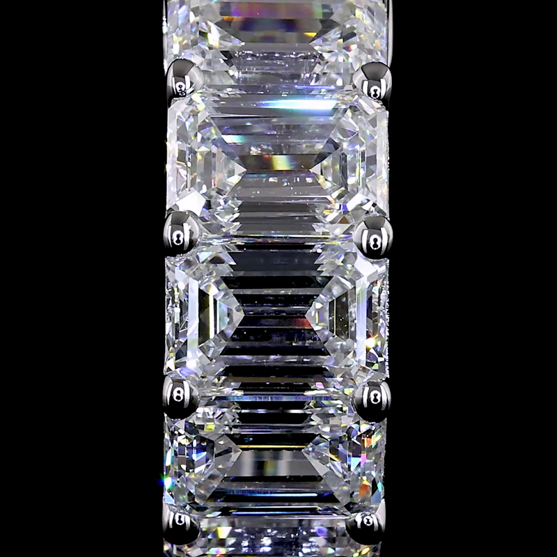 3-1/4ctw Prong East West Emerald Huggie Earrings