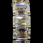 3-1/4ctw Prong East West Emerald Huggie Earrings