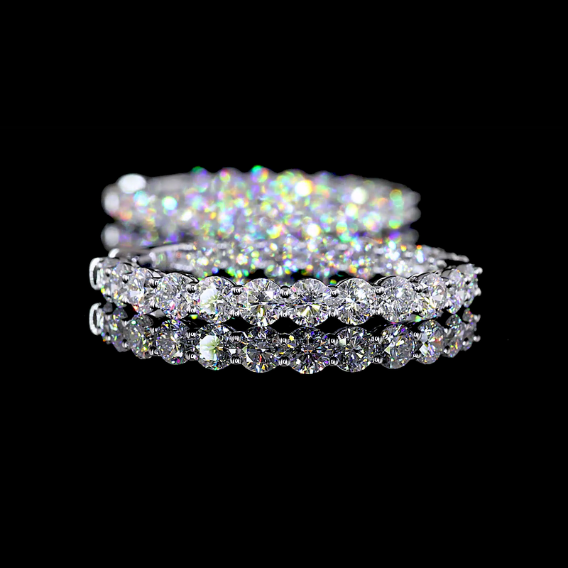 6ctw Prong Round Hoop Earrings