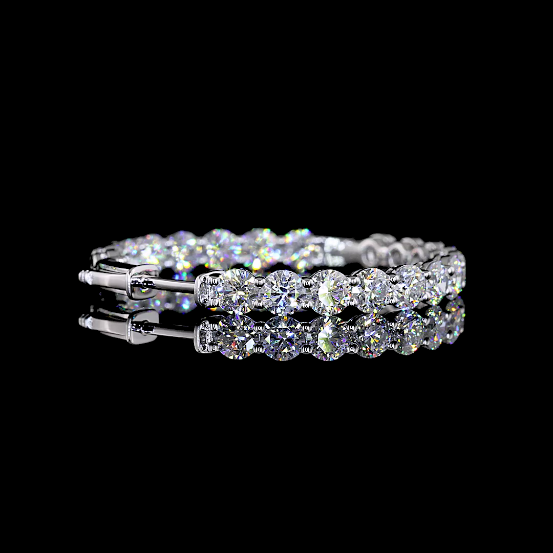 6ctw Prong Round Hoop Earrings