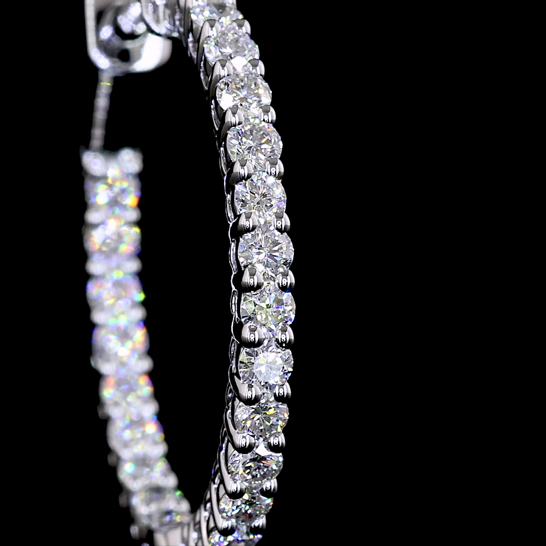 1ctw Prong Round Hoop Earrings
