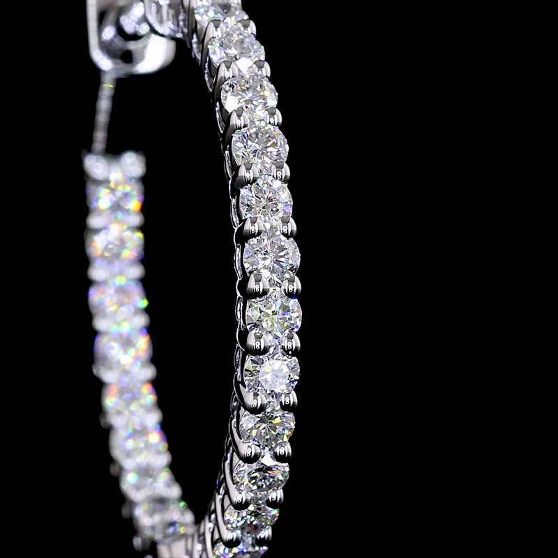 1ctw Prong Round Hoop Earrings