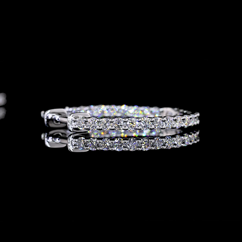 1ctw Prong Round Hoop Earrings