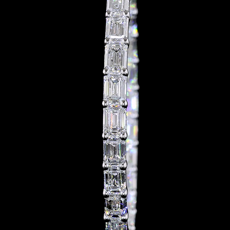 5ctw Prong Emerald Hoop Earrings