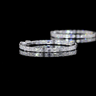 5ctw Prong Emerald Hoop Earrings