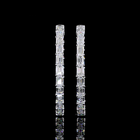 7ctw Prong Emerald Hoop Earrings