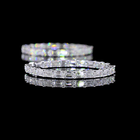 7ctw Prong Emerald Hoop Earrings