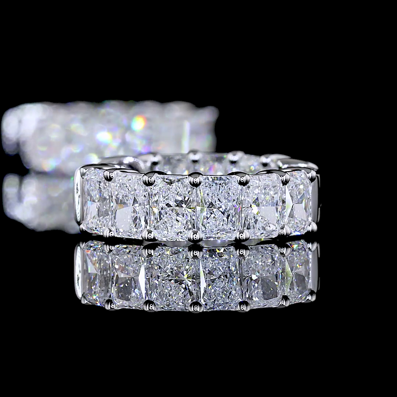 2-1/4ctw Prong East West Radiant Huggie Earrings