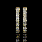 5ctw Prong Emerald Hoop Earrings