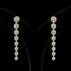 3-1/2ctw Prong Round Drop Earrings