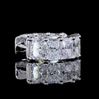 4-1/2ctw Prong East West Radiant Huggie Earrings