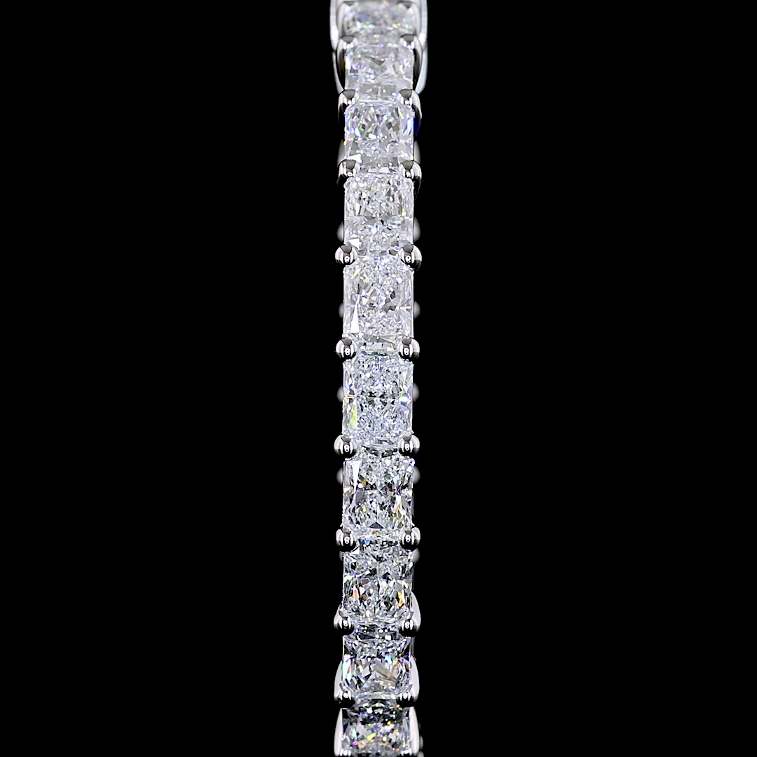 4-1/2ctw Prong Radiant Hoop Earrings