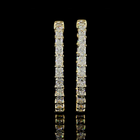 4-1/2ctw Prong Radiant Hoop Earrings