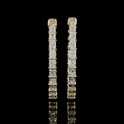 4-1/2ctw Prong Radiant Hoop Earrings