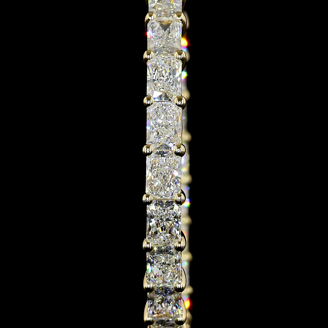 4-1/2ctw Prong Radiant Hoop Earrings