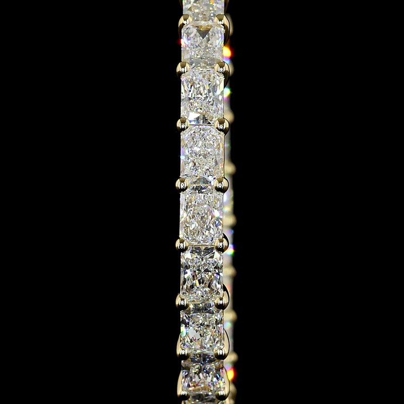 4-1/2ctw Prong Radiant Hoop Earrings