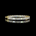 4-1/2ctw Prong Radiant Hoop Earrings