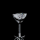 1-1/2ctw Prong Heart Stud Earrings