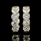 3-3/4ctw Prong Round Huggie Earrings