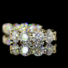 3-3/4ctw Prong Round Huggie Earrings