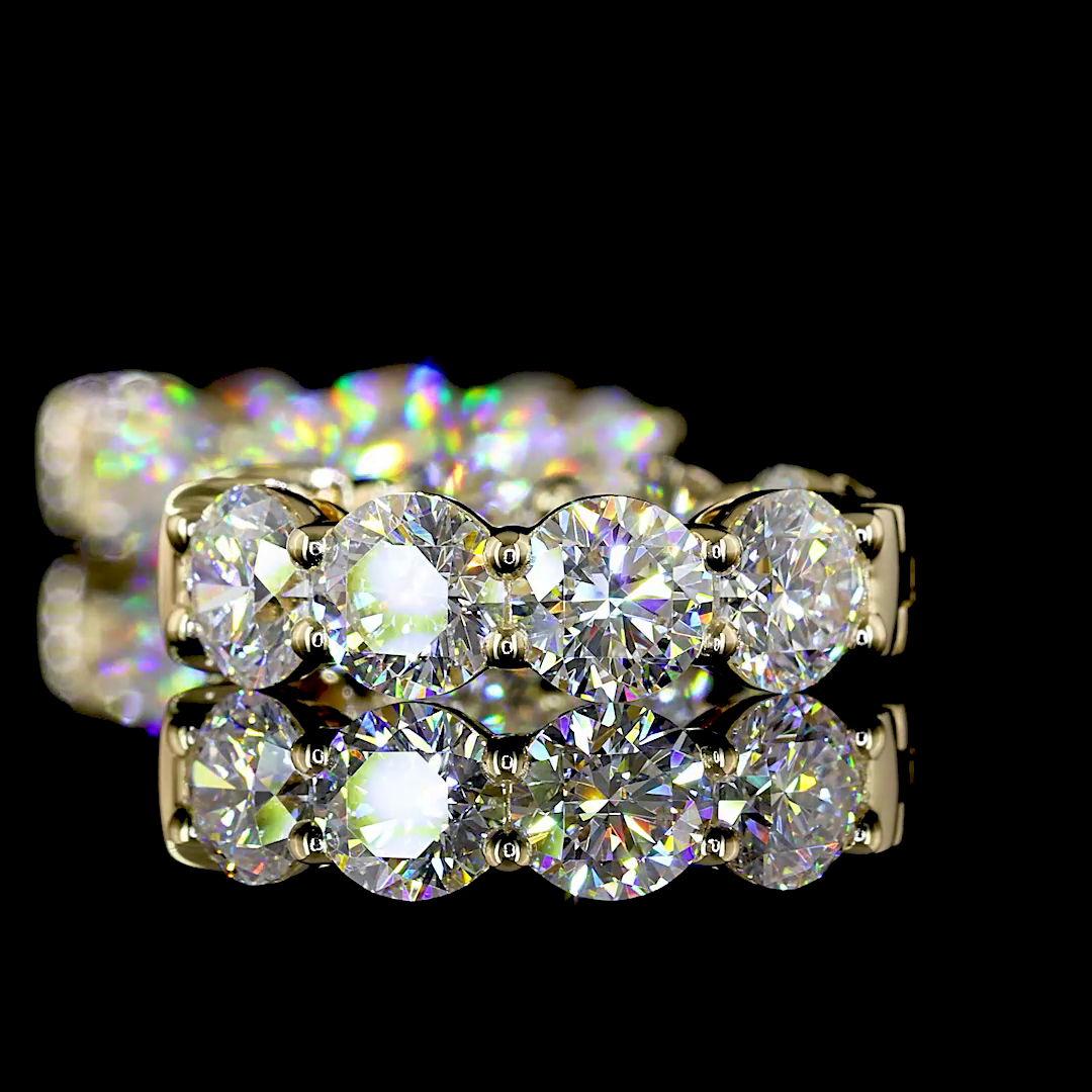 3-3/4ctw Prong Round Huggie Earrings