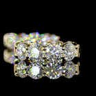 3-3/4ctw Prong Round Huggie Earrings