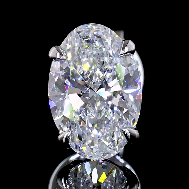 6ctw Prong Oval Stud Earrings