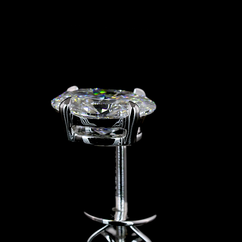 6ctw Prong Oval Stud Earrings