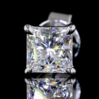1-1/2ctw Prong Princess Stud Earrings