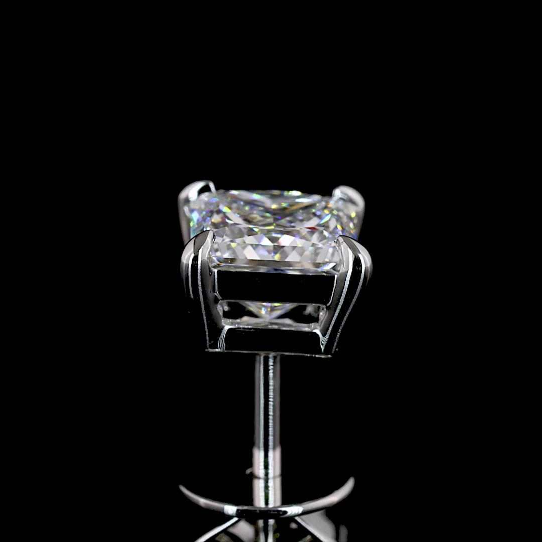 1-1/2ctw Prong Princess Stud Earrings